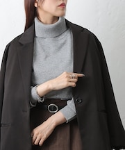 【リバイバル】ラメタートルニットトップス