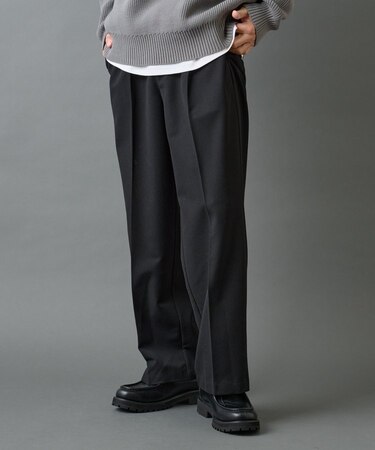 バックシャギーウーリーワイドスラックス