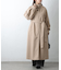 【リバイバル】ベルト付ボリューム袖ステンカラーコート