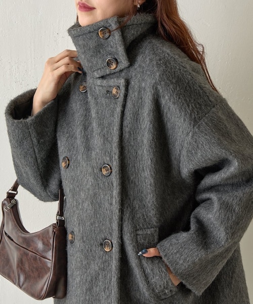 シャギースタンドカラーコート｜コロニートゥーワンスリーナインの通販