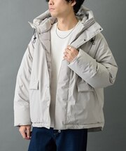 クロップド中綿フードジャケット