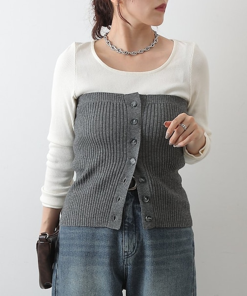 ニットビスチェ