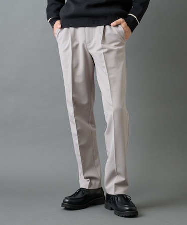 バックシャギーウーリーテーパードスラックス