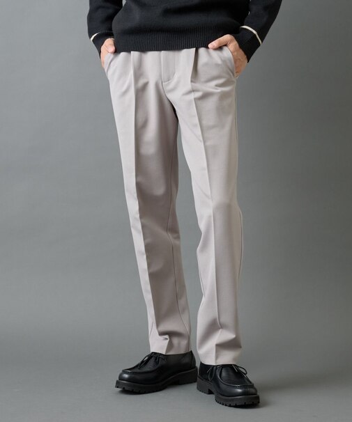 バックシャギーウーリーテーパードスラックス