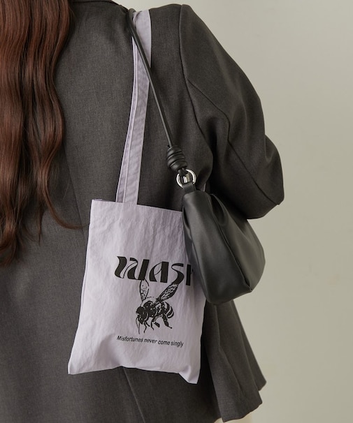 ナイロンロングハンドルミニトートバッグ