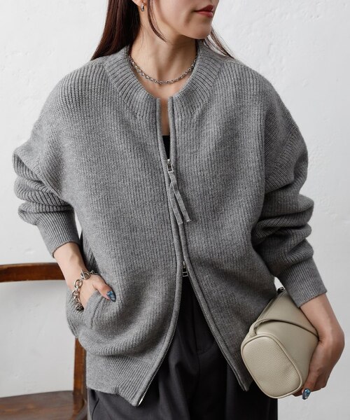 片畦ジップアップニット｜コロニートゥーワンスリーナインの通販