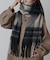 【リバイバル】チェックフェイクウールマフラー
