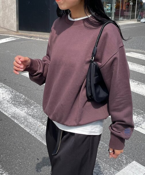 【LEI企画/新色追加】裏毛袖刺繍プルオーバー