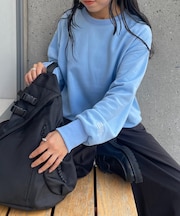 【LEI企画/新色追加】裏毛袖刺繍プルオーバー