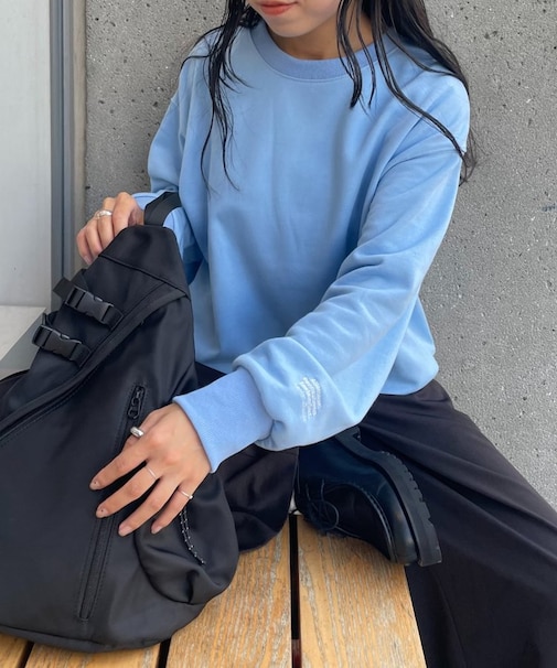 【LEI企画/新色追加】裏毛袖刺繍プルオーバー