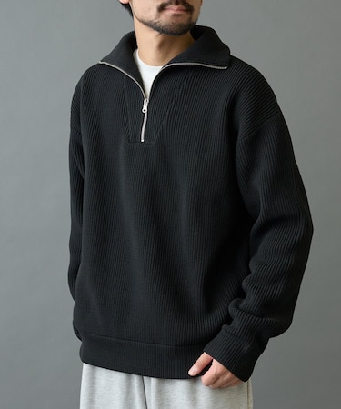 【リバイバル】テックニットハーフジップ