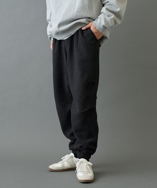 裏起毛ツイードジョガー