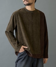 フェードモールバイカラークルーネック