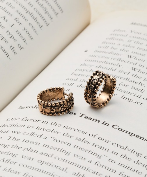 ヴィンテージフープワンタッチピアス