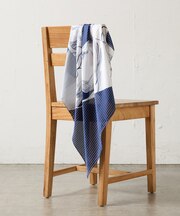 フラワーストライプ柄スカーフ70×70