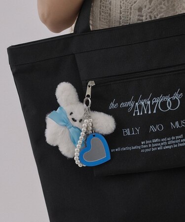 ハートミラー付きぬいぐるみチャーム