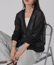 シアーVネックカーディガン