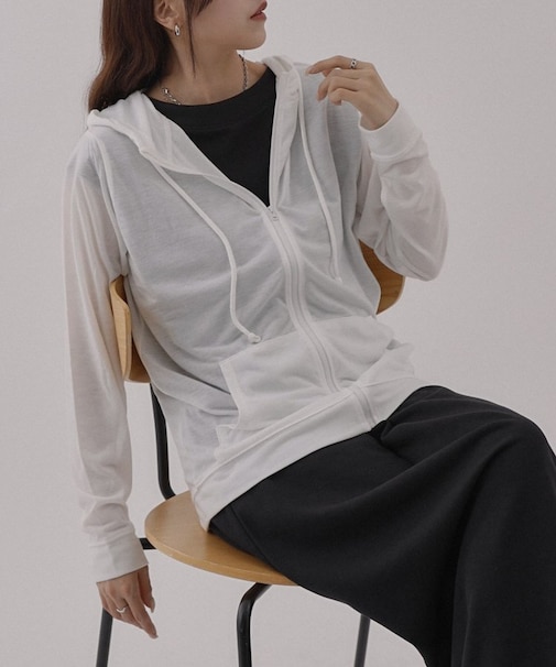 UVカットソフトタッチパーカー