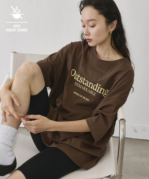 【汗じみ防止】アソートロゴプリントTシャツ