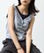 【WEB限定】カップ付き小花柄レイヤード風タンクトップ