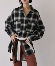 【WEB限定カラーあり】フランネルチェックオーバーシャツ