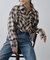 【WEB限定】シアービエラチェックフロントシャーリングシャツ