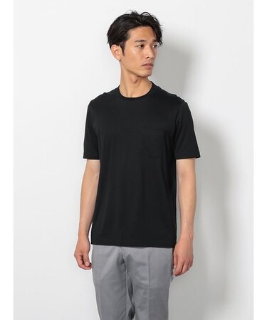 TRANS CONTINENTS　LOTUSスピン綿Tシャツ　ホワイト/ブラック/グレー/ベージュ