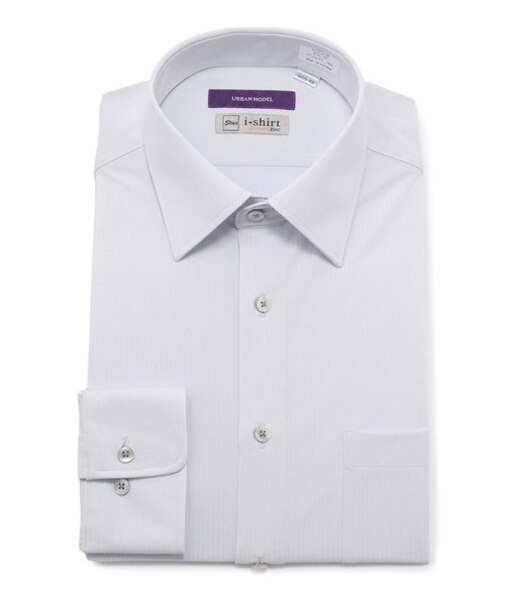 【制菌/完全ノーアイロン】長袖アイシャツ　ホワイト/グレー/サックス