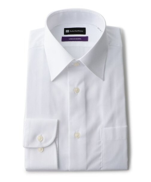 【形態安定】長袖ワイシャツ　アーバン　ホワイト　
