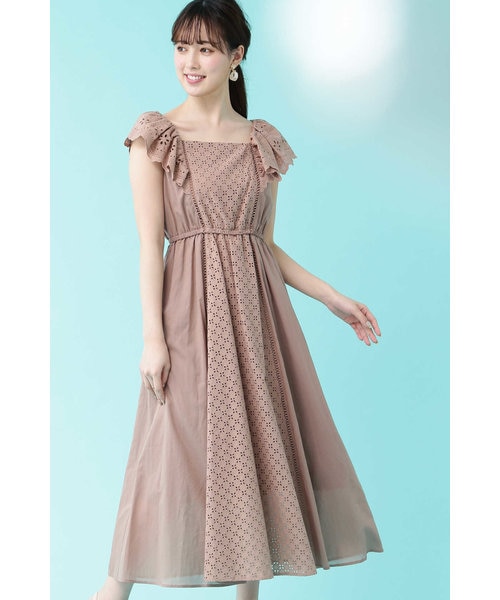 Ray 5月号掲載｜ミックスレースマキシワンピース｜ジルバイジル