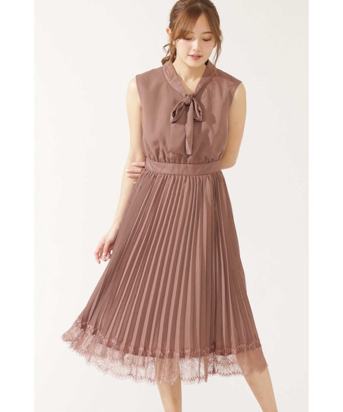 美人百花 9月号掲載｜ボウタイプリーツワンピース｜ジルバイジル