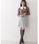 カラーヘリンボンミニスカート