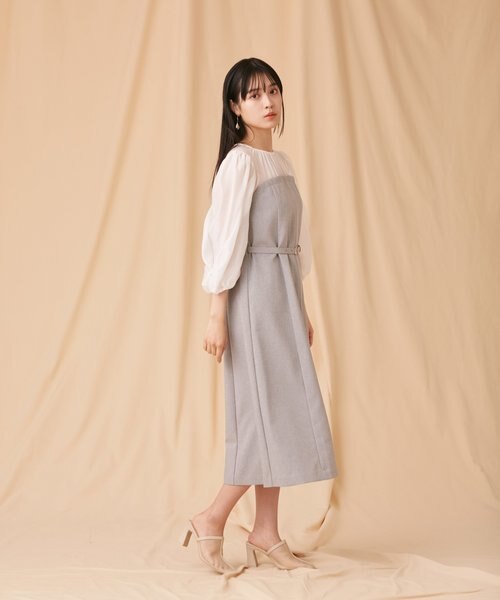 ◾︎JUSGLITT】※最終値下げ ブラウスドッキングベアワンピース ◾︎JUSGLITT】※最終値下げ ブラウスドッキングベアワンピース