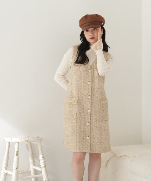ミックスツイード ジレワンピース｜ジルバイジルスチュアートの通販