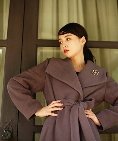 ブローチ付ドレスコート｜ジルバイジルスチュアートの通販｜&mall  