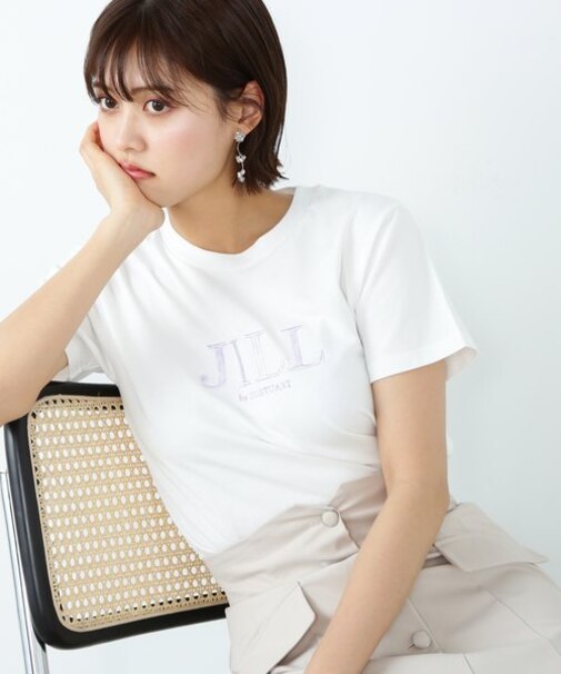 シシュウロゴTシャツ　WEB限定カラー：バイカラー　ラベンダー