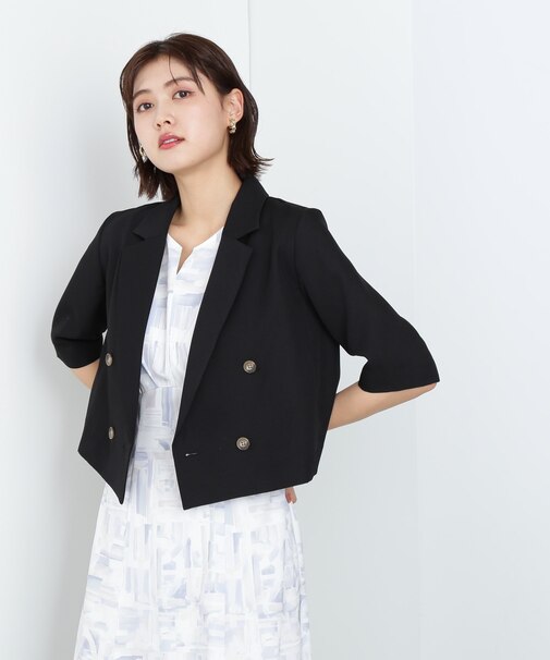 カラーリネンライクジャケット