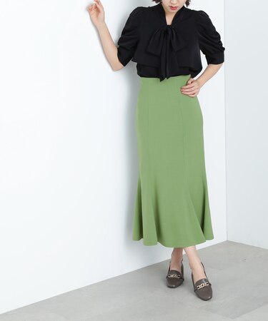 リネン調カラースカート