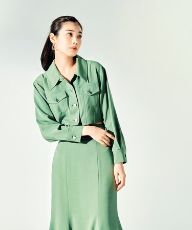 リネン調カラージャケット