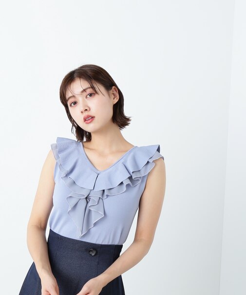 ラッフルフリルニット