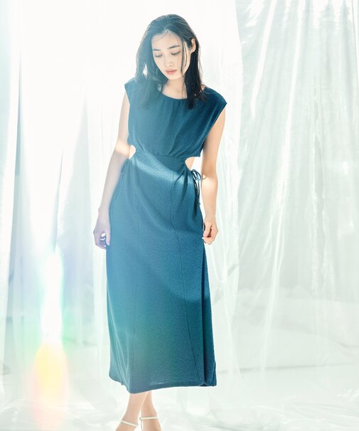 ハダミセギンガムカットソーワンピース