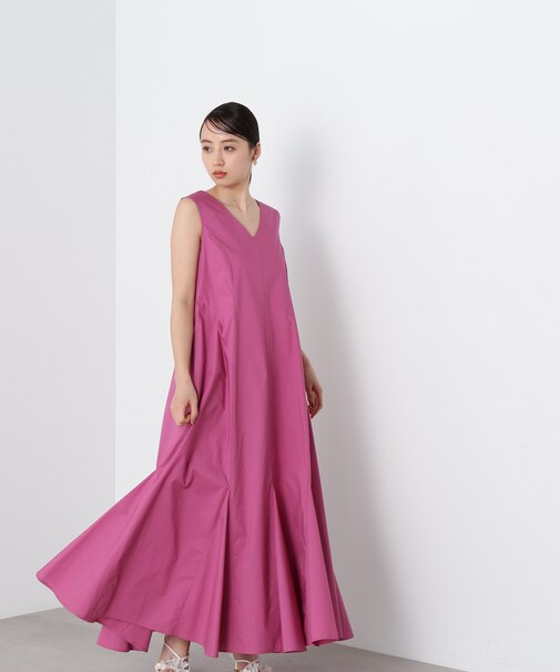 カラーマキシワンピース　WEB限定カラー：ブルー