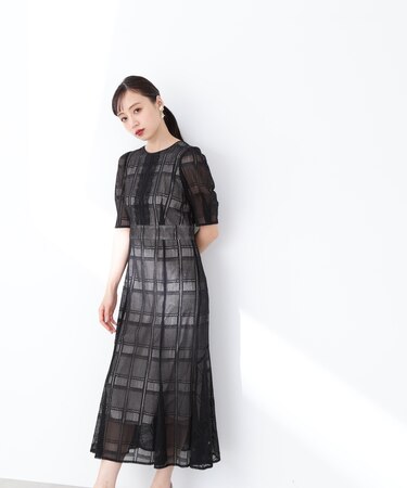 レースマーメイドドレス　WEB限定カラー：ブルー