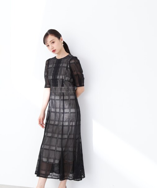 レースマーメイドドレス　WEB限定カラー：ブルー