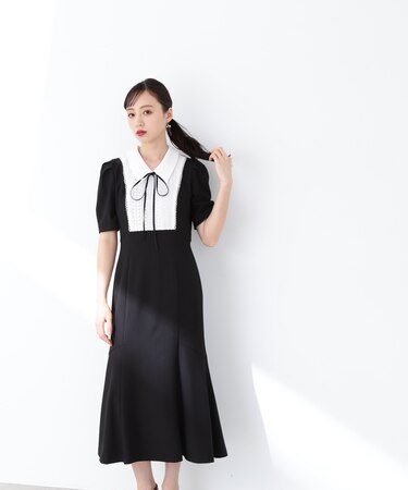 レースキリカエエリツキワンピース