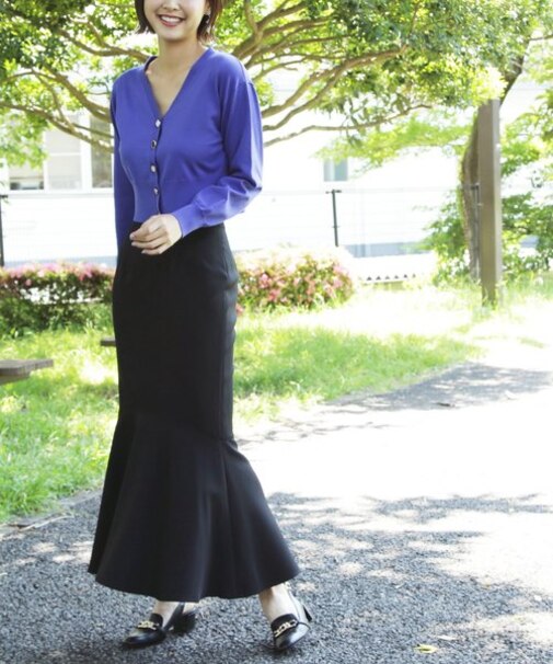 ハイウエストロングマーメイドスカート