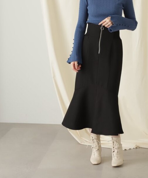 フロントジップマーメイドスカート