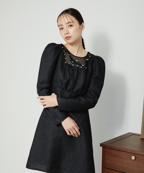 Glossyビジューミニワンピース Glossyビジューミニワンピース ビジューミニワンピース｜ジルバイジル