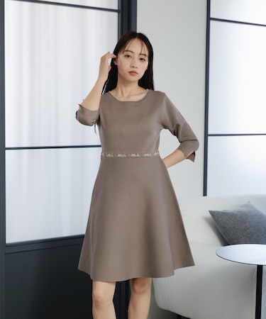 ロゴジャガードニットワンピース2