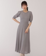 ◆バックリボンシアーニットワンピース